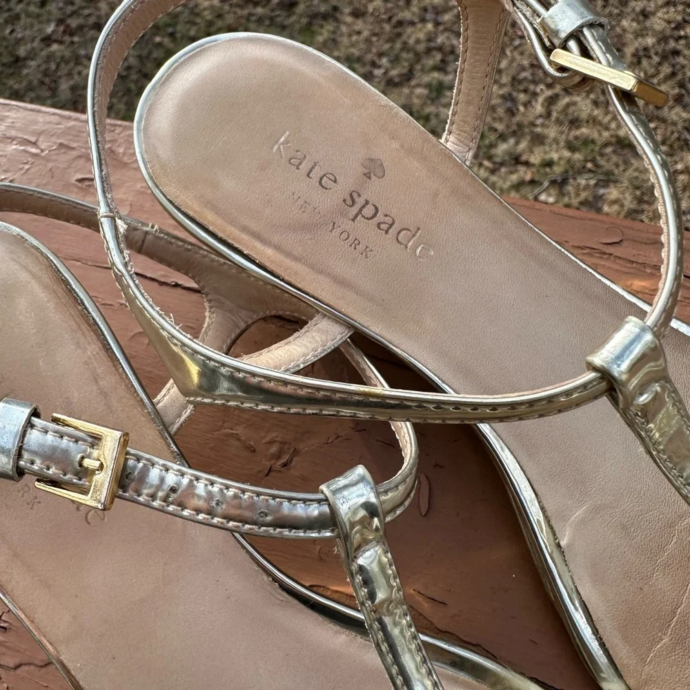 Kate Spade golden sandals
